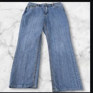 Coldwater Creek Petite Blue Wide Leg Jeans